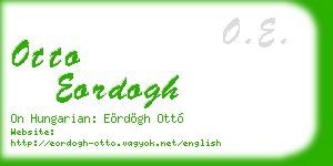 otto eordogh business card
